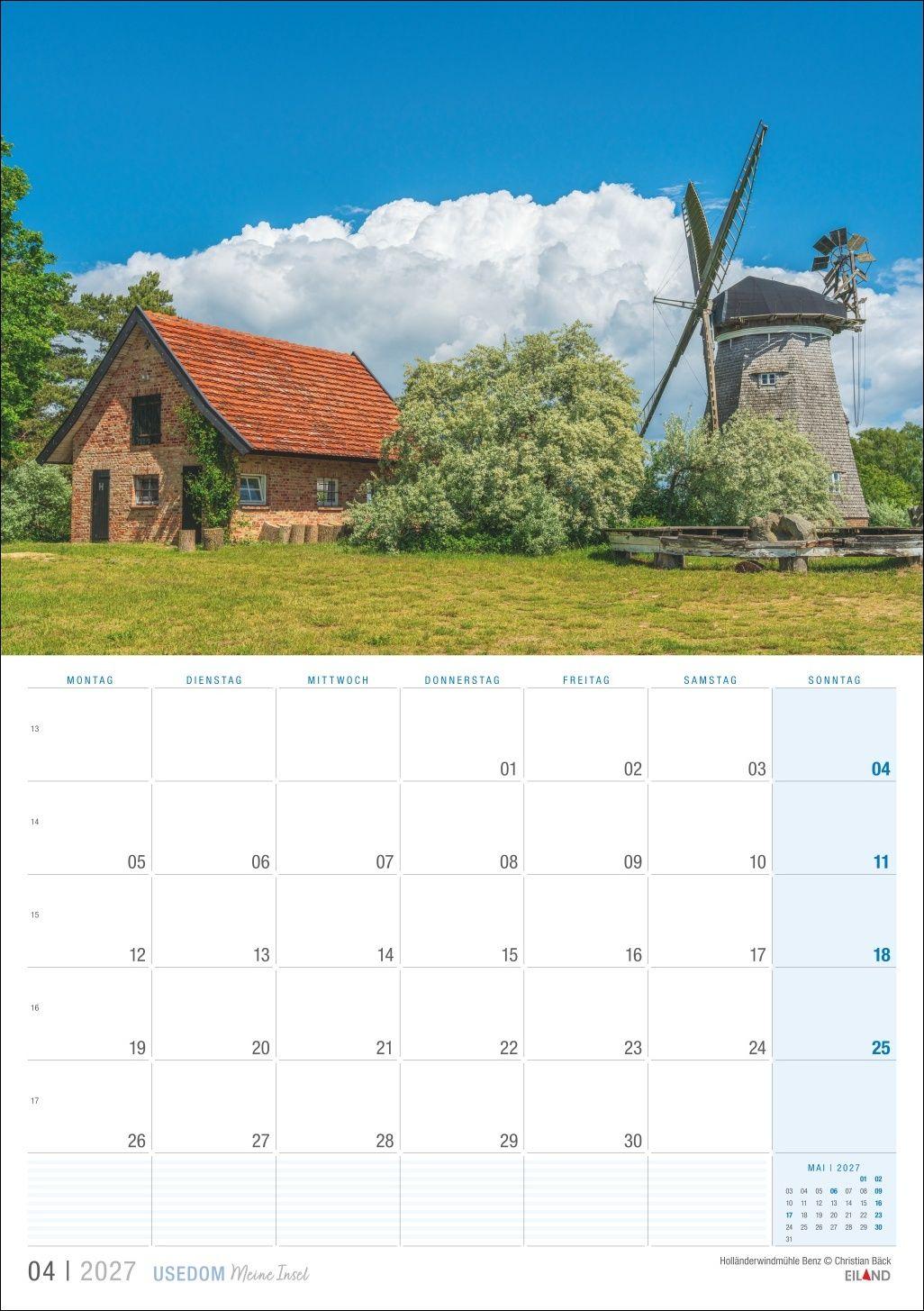 Beispielinhalt (Bild) Usedom ...meine Insel Kalender 2027