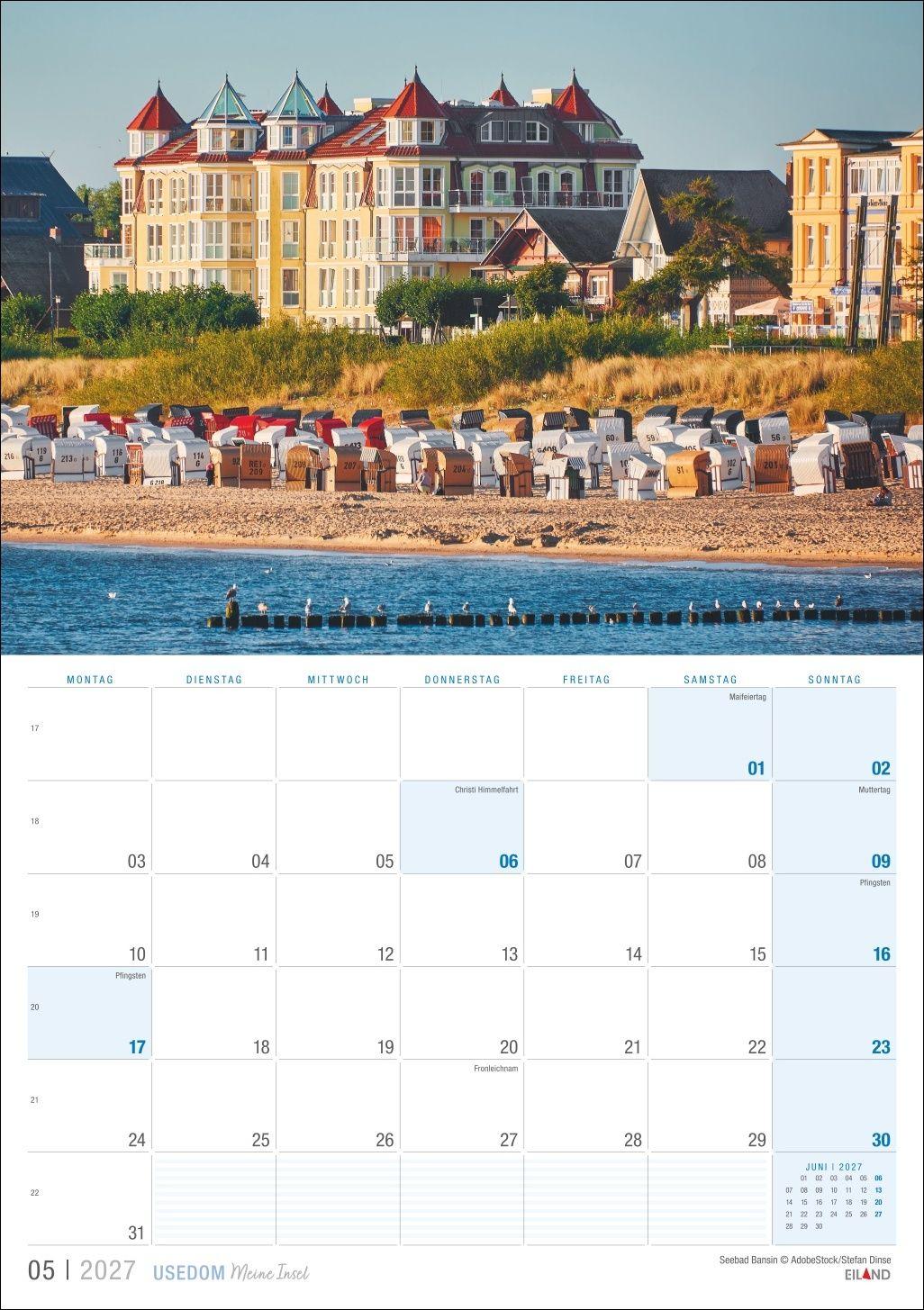 Beispielinhalt (Bild) Usedom ...meine Insel Kalender 2027
