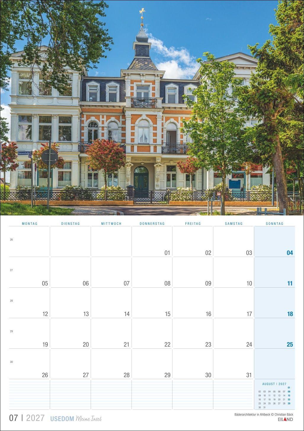 Beispielinhalt (Bild) Usedom ...meine Insel Kalender 2027