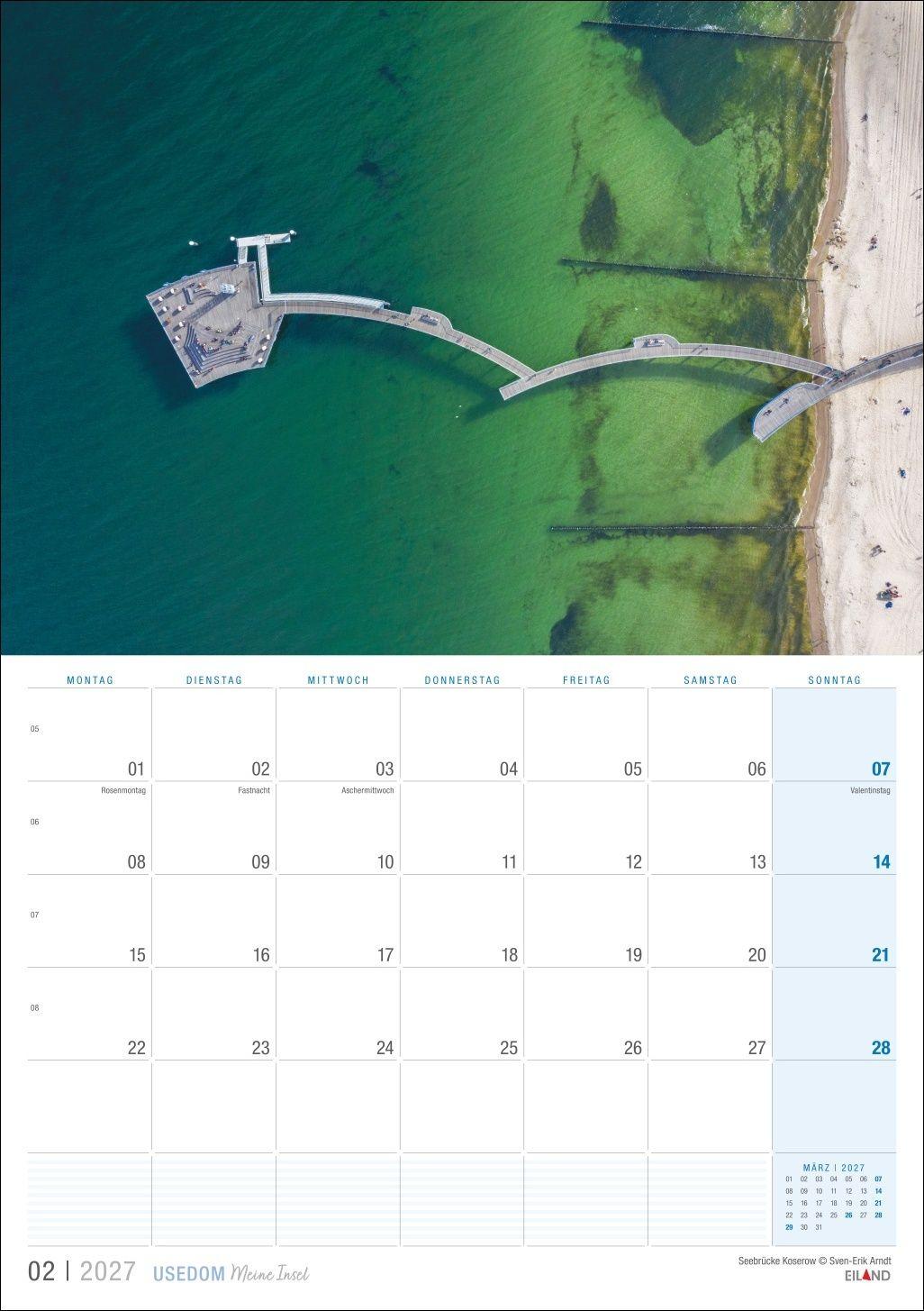 Beispielinhalt (Bild) Usedom ...meine Insel Kalender 2027