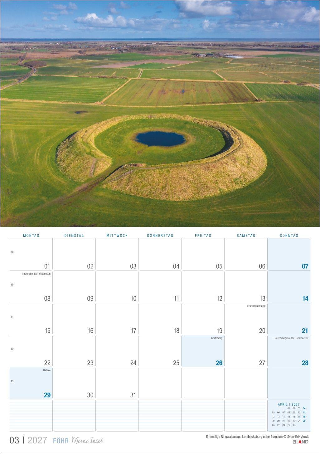 Beispielinhalt (Bild) Föhr ...meine Insel Kalender 2027