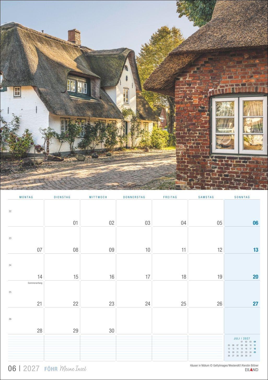 Beispielinhalt (Bild) Föhr ...meine Insel Kalender 2027