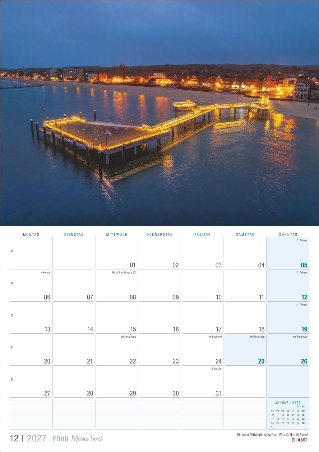 Beispielinhalt (Bild) Föhr ...meine Insel Kalender 2027
