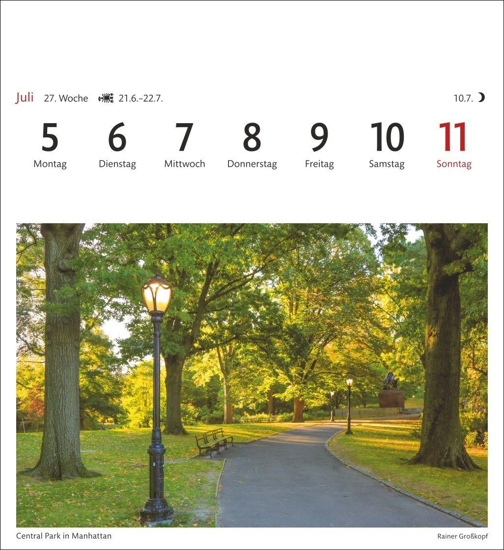 Beispielinhalt (Bild) New York Sehnsuchtskalender 2027 - Wochenkalender mit 53 Postkarten