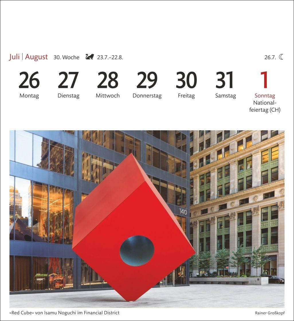 Beispielinhalt (Bild) New York Sehnsuchtskalender 2027 - Wochenkalender mit 53 Postkarten