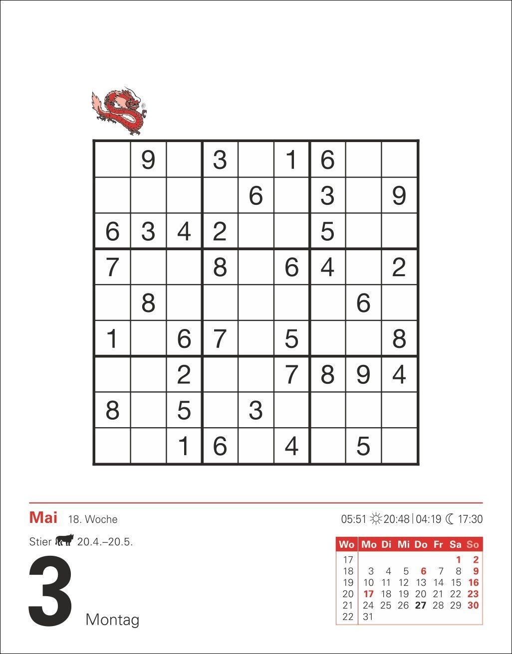 Beispielinhalt (Bild) Sudoku Tagesabreißkalender 2027 - Das Kult-Rätsel aus Japan