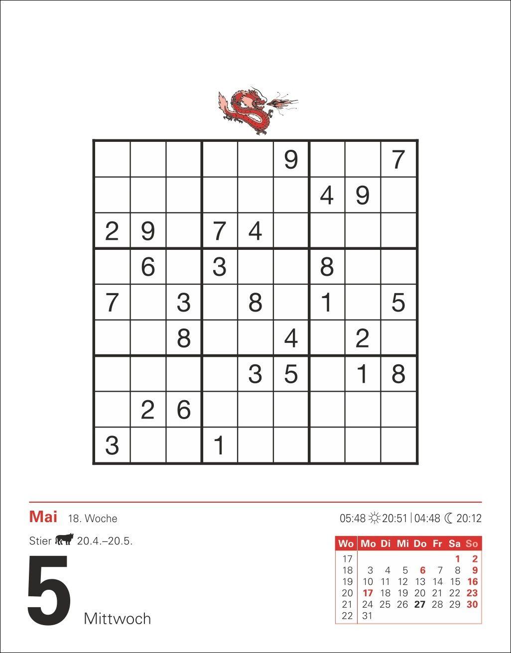 Beispielinhalt (Bild) Sudoku Tagesabreißkalender 2027 - Das Kult-Rätsel aus Japan
