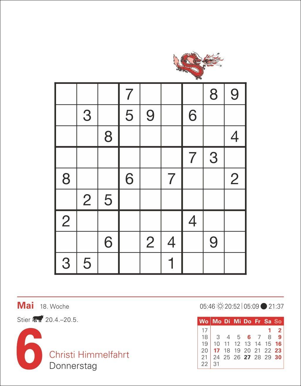 Beispielinhalt (Bild) Sudoku Tagesabreißkalender 2027 - Das Kult-Rätsel aus Japan
