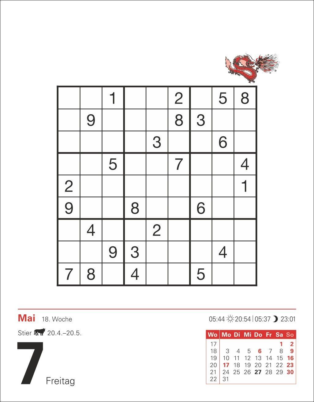 Beispielinhalt (Bild) Sudoku Tagesabreißkalender 2027 - Das Kult-Rätsel aus Japan