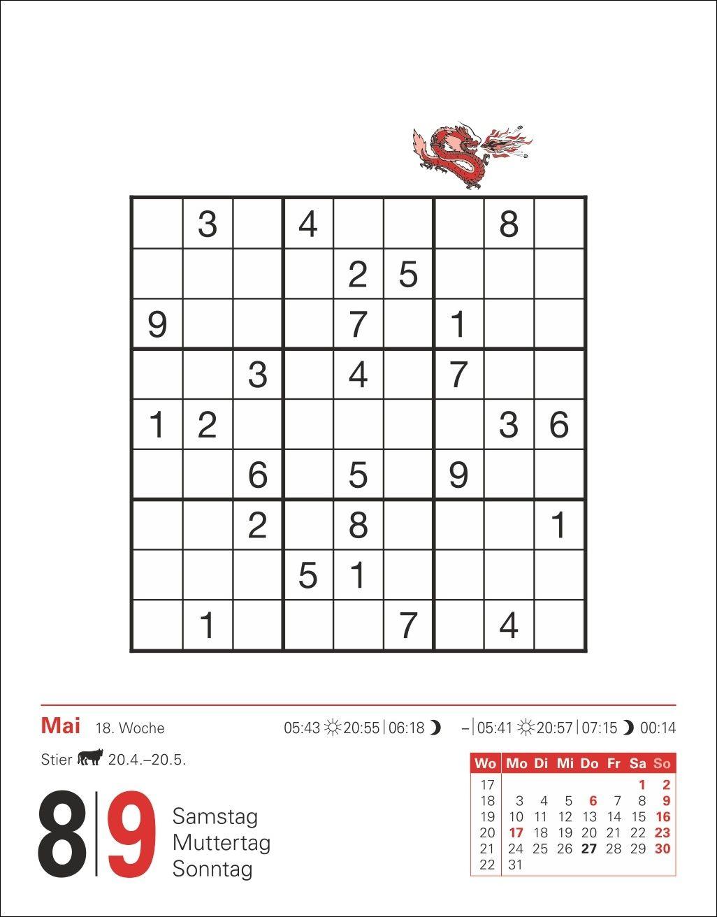 Beispielinhalt (Bild) Sudoku Tagesabreißkalender 2027 - Das Kult-Rätsel aus Japan