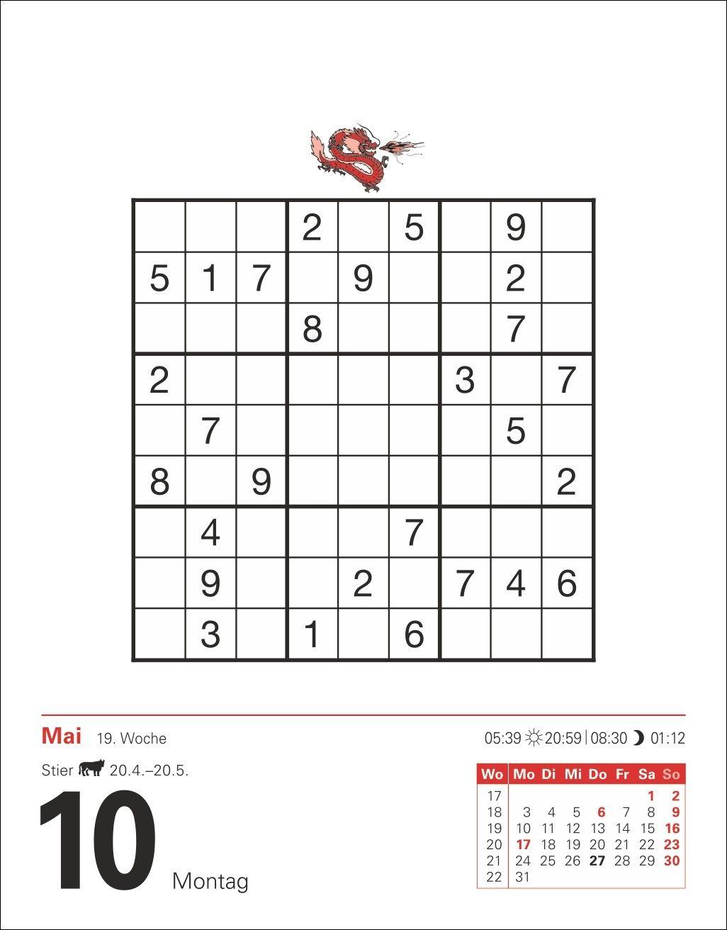 Beispielinhalt (Bild) Sudoku Tagesabreißkalender 2027 - Das Kult-Rätsel aus Japan
