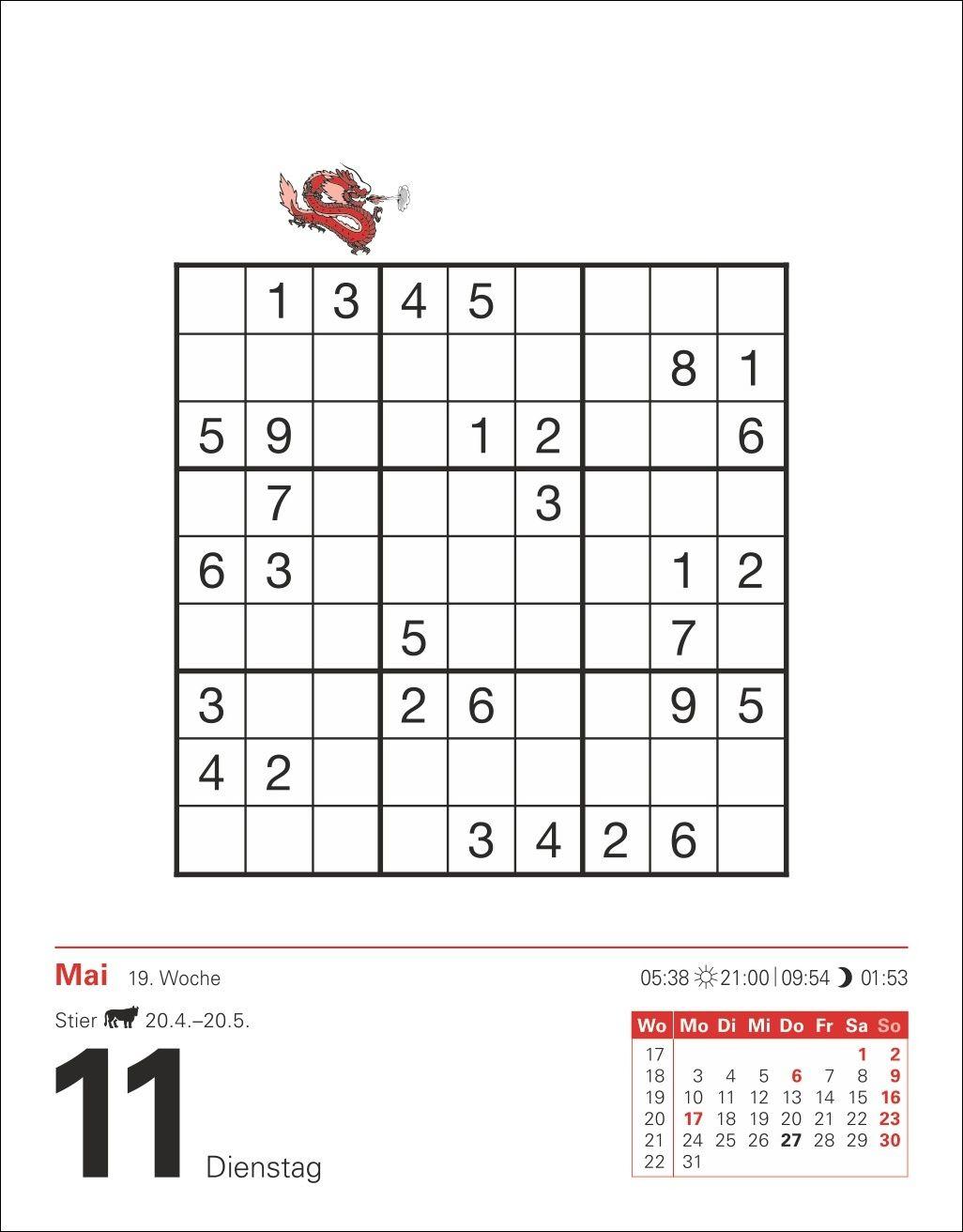 Beispielinhalt (Bild) Sudoku Tagesabreißkalender 2027 - Das Kult-Rätsel aus Japan