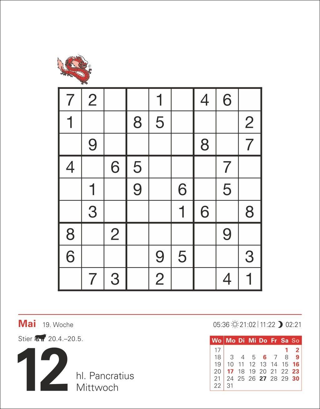 Beispielinhalt (Bild) Sudoku Tagesabreißkalender 2027 - Das Kult-Rätsel aus Japan
