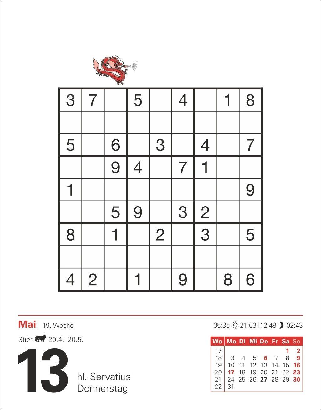 Beispielinhalt (Bild) Sudoku Tagesabreißkalender 2027 - Das Kult-Rätsel aus Japan