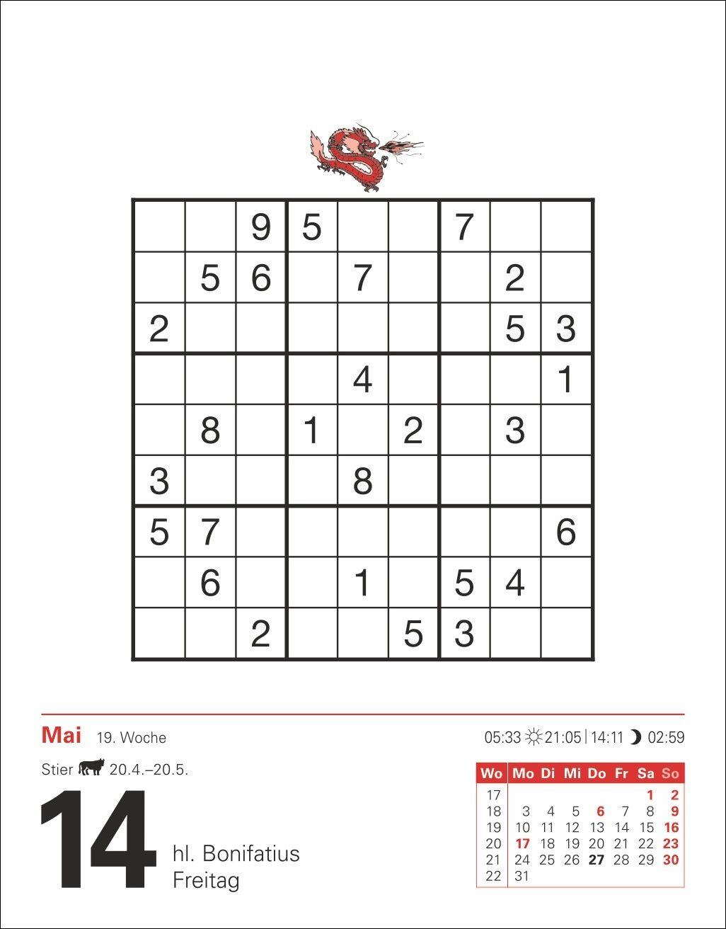 Beispielinhalt (Bild) Sudoku Tagesabreißkalender 2027 - Das Kult-Rätsel aus Japan