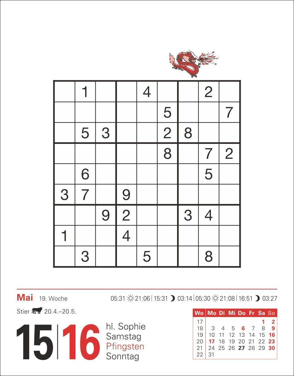 Beispielinhalt (Bild) Sudoku Tagesabreißkalender 2027 - Das Kult-Rätsel aus Japan