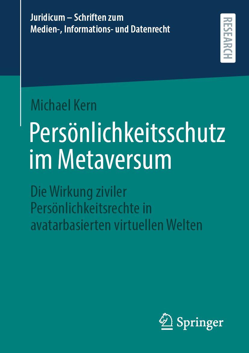 Vorderes Coverbild Persönlichkeitsschutz im Metaversum