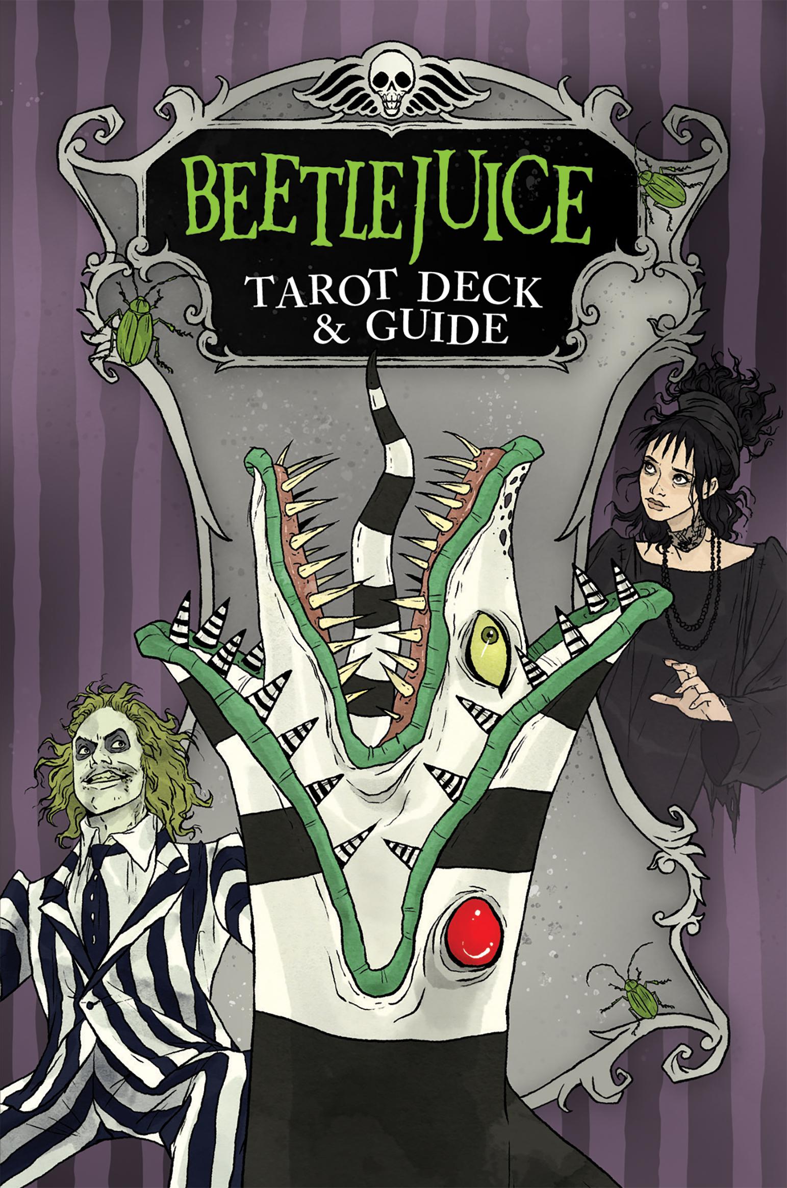 Vorderes Coverbild Beetlejuice Tarot Deck & Guide