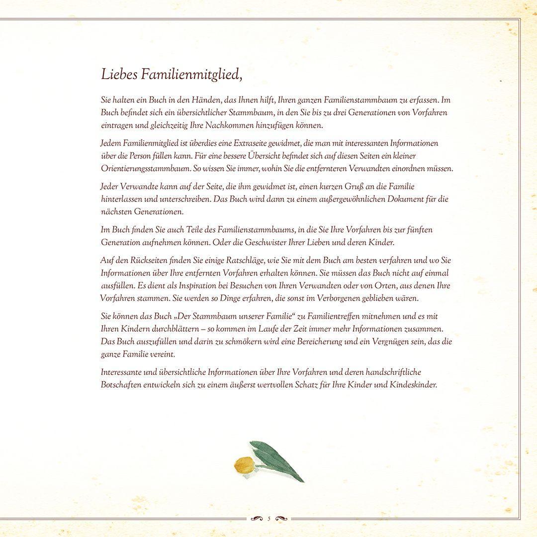 Beispielinhalt (Bild) Der Stammbaum unserer Familie