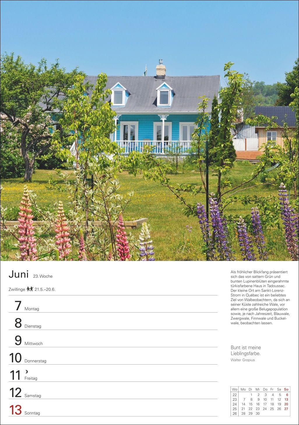 Beispielinhalt (Bild) Kanada Wochenplaner 2027 - Eine Reise in 53 Bildern