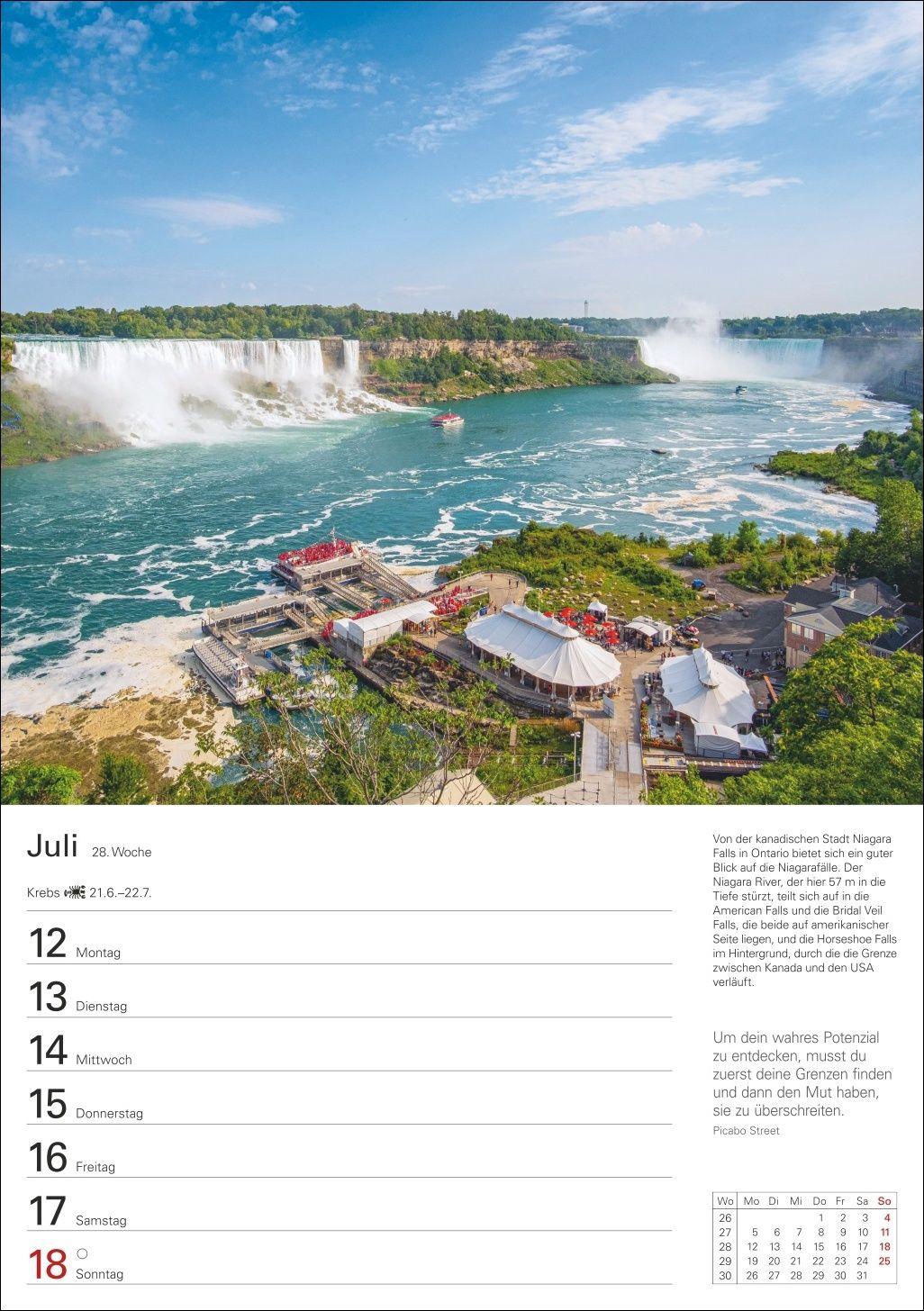 Beispielinhalt (Bild) Kanada Wochenplaner 2027 - Eine Reise in 53 Bildern