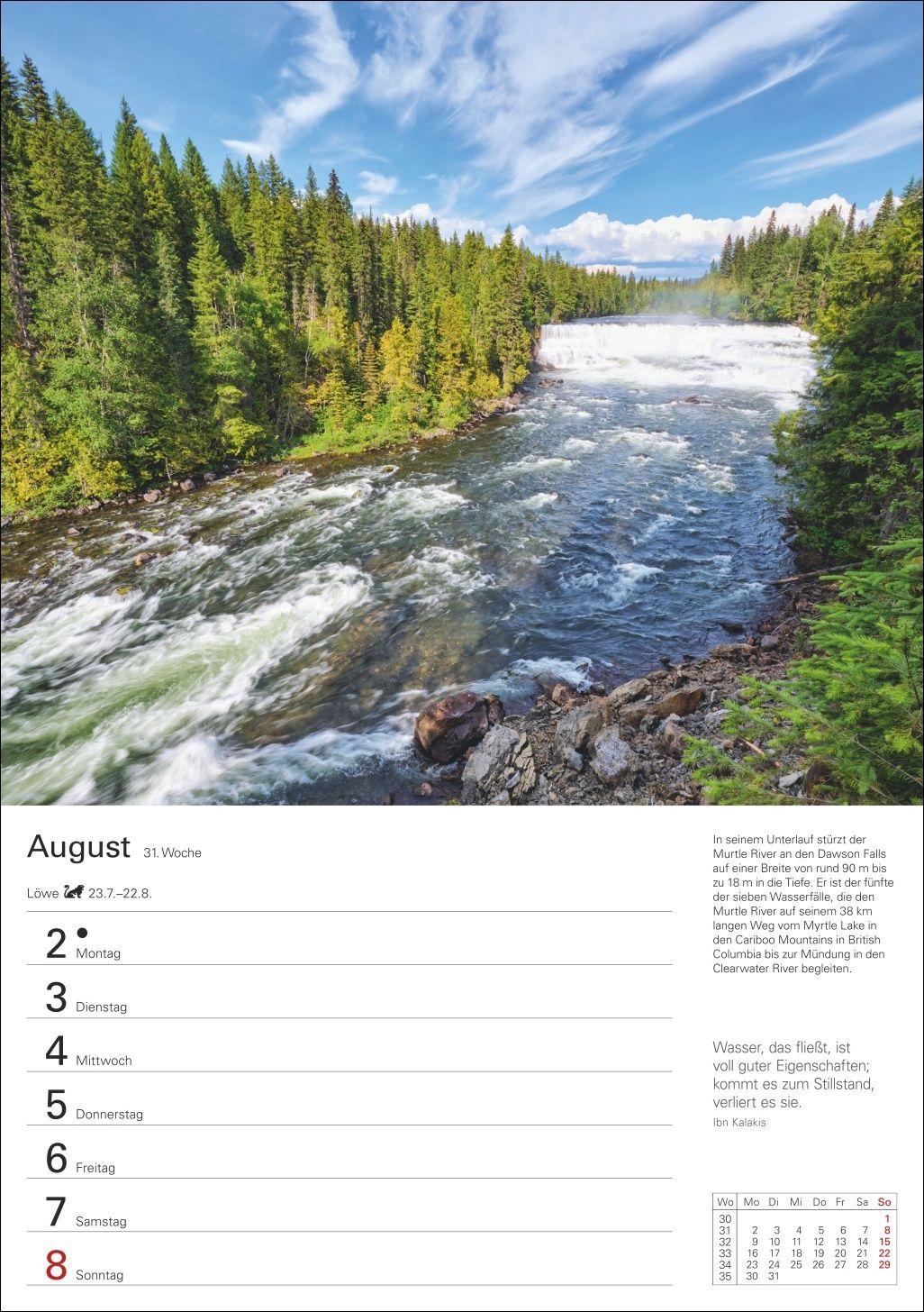 Beispielinhalt (Bild) Kanada Wochenplaner 2027 - Eine Reise in 53 Bildern