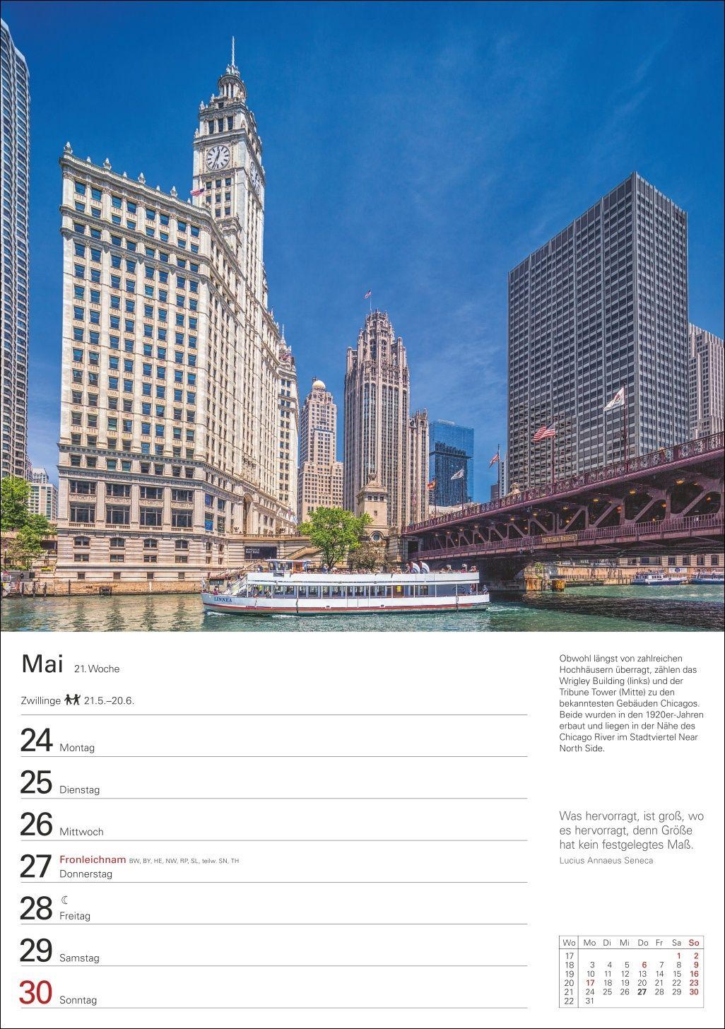 Beispielinhalt (Bild) Amerika Wochenplaner 2027 - Eine Reise in 53 Bildern