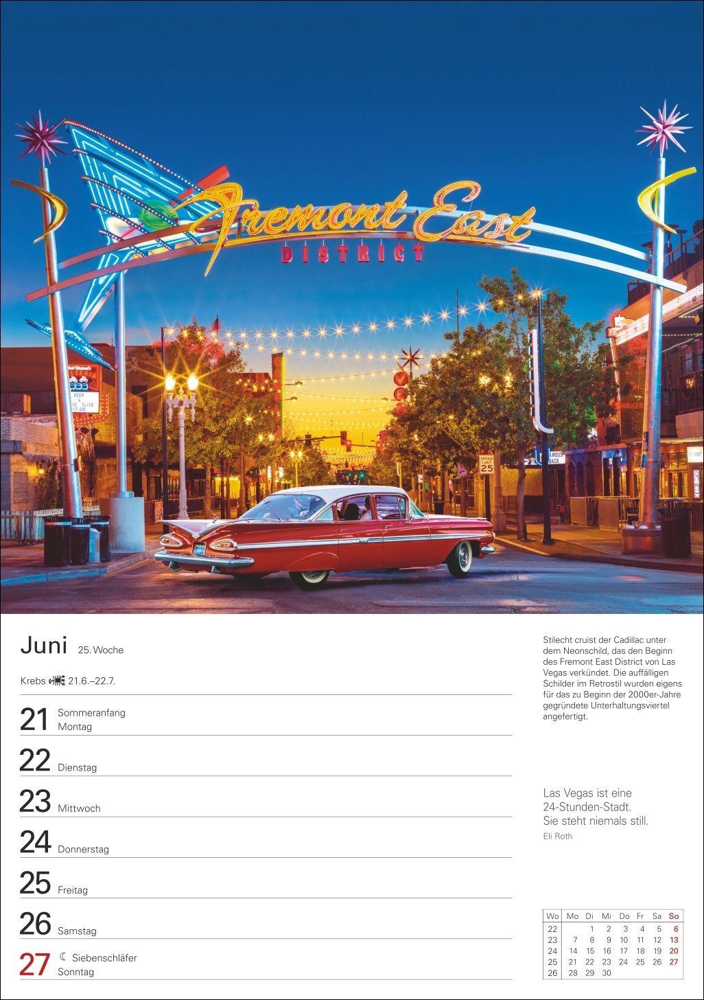 Beispielinhalt (Bild) Amerika Wochenplaner 2027 - Eine Reise in 53 Bildern