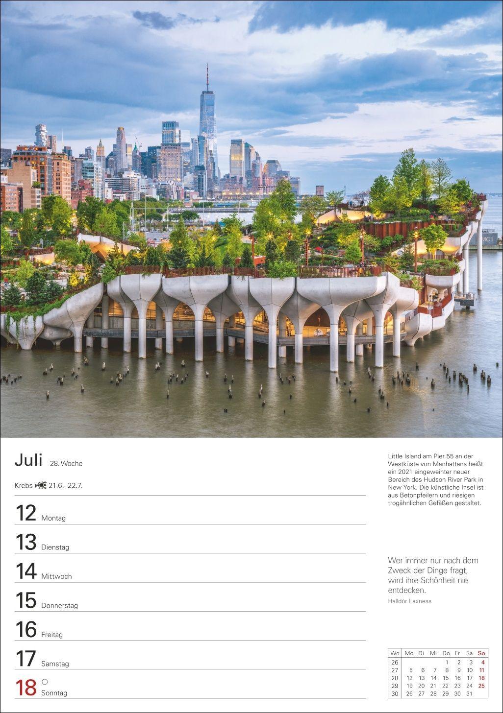 Beispielinhalt (Bild) Amerika Wochenplaner 2027 - Eine Reise in 53 Bildern