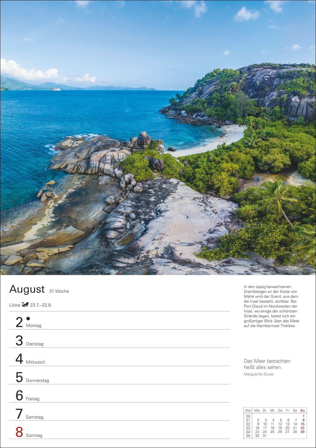 Beispielinhalt (Bild) Trauminseln Wochenplaner 2027 - Eine Reise in 53 Bildern