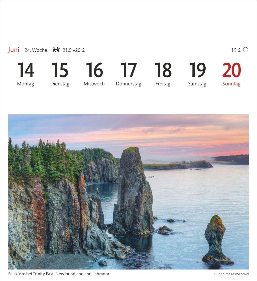 Beispielinhalt (Bild) Kanada Sehnsuchtskalender 2027 - Wochenkalender mit 53 Postkarten