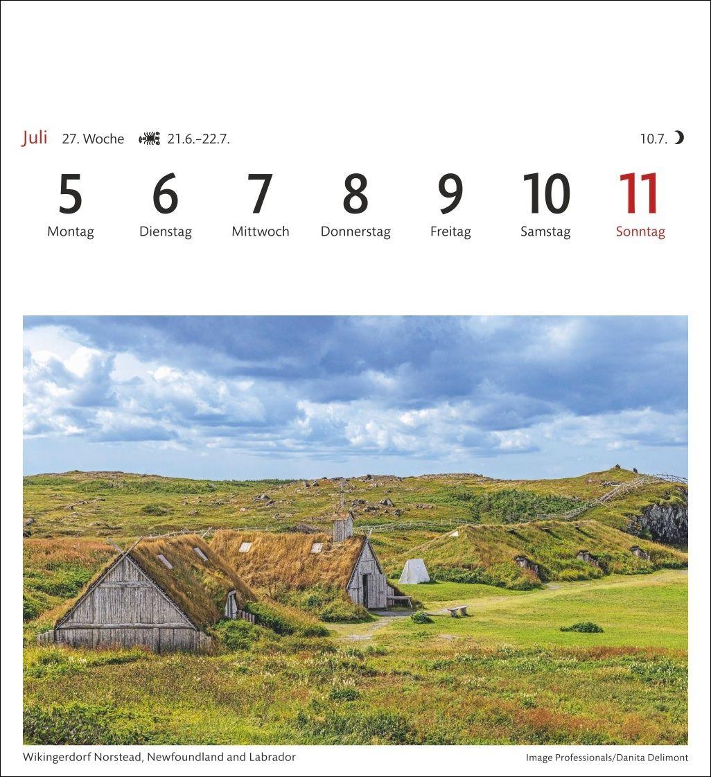 Beispielinhalt (Bild) Kanada Sehnsuchtskalender 2027 - Wochenkalender mit 53 Postkarten