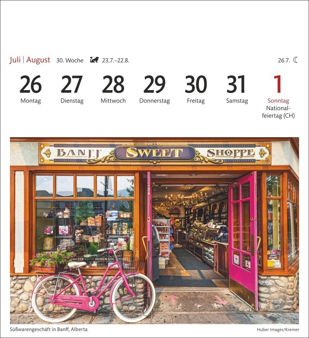 Beispielinhalt (Bild) Kanada Sehnsuchtskalender 2027 - Wochenkalender mit 53 Postkarten