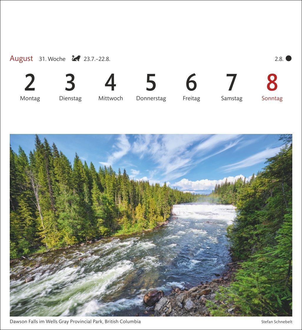 Beispielinhalt (Bild) Kanada Sehnsuchtskalender 2027 - Wochenkalender mit 53 Postkarten