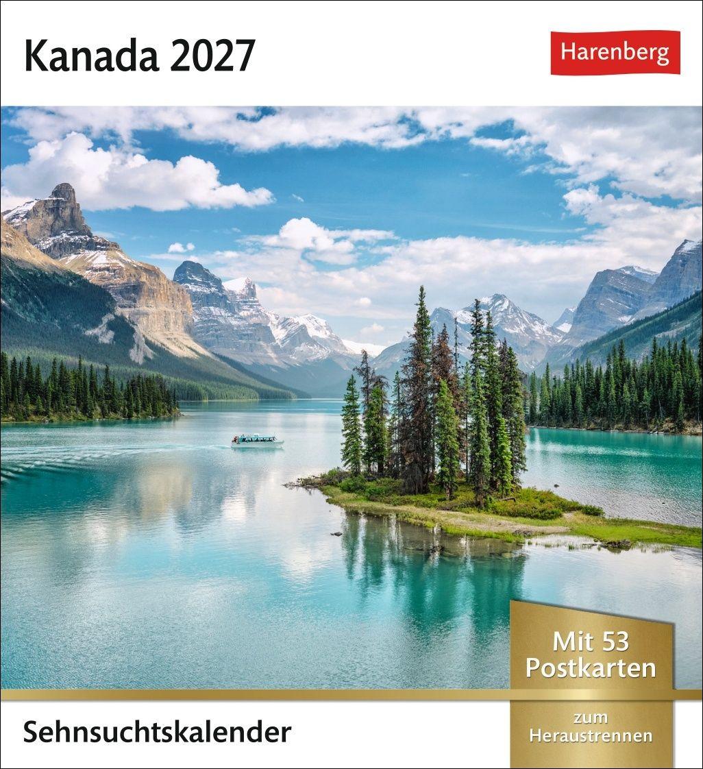 Vorderes Coverbild Kanada Sehnsuchtskalender 2027 - Wochenkalender mit 53 Postkarten