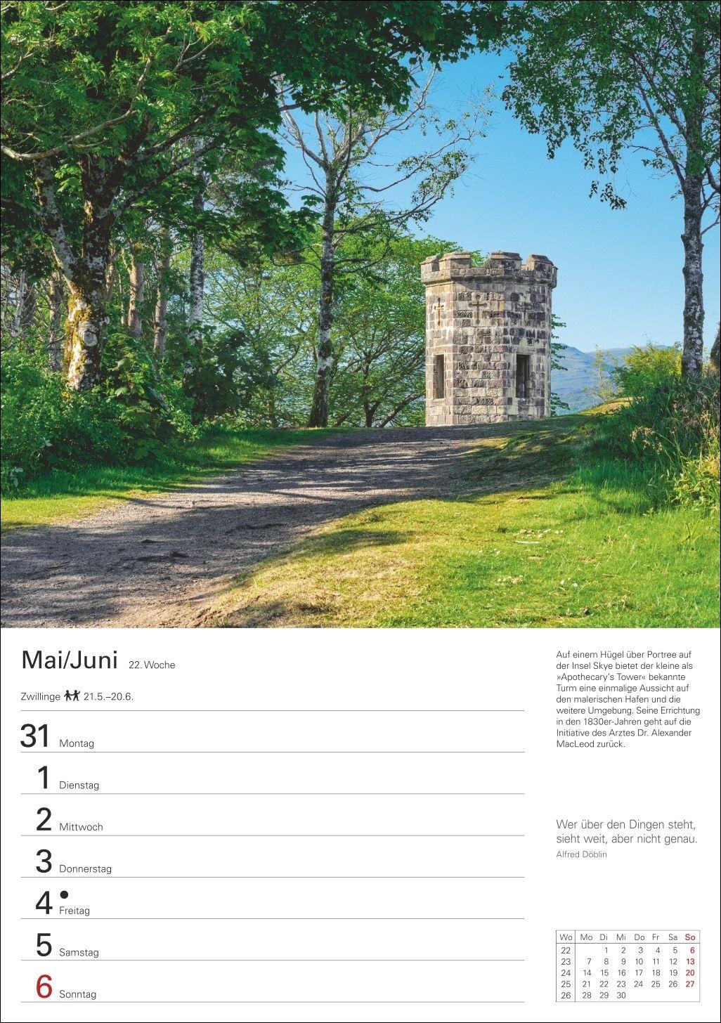 Beispielinhalt (Bild) Schottland Wochenplaner 2027 - Eine Reise in 53 Bildern