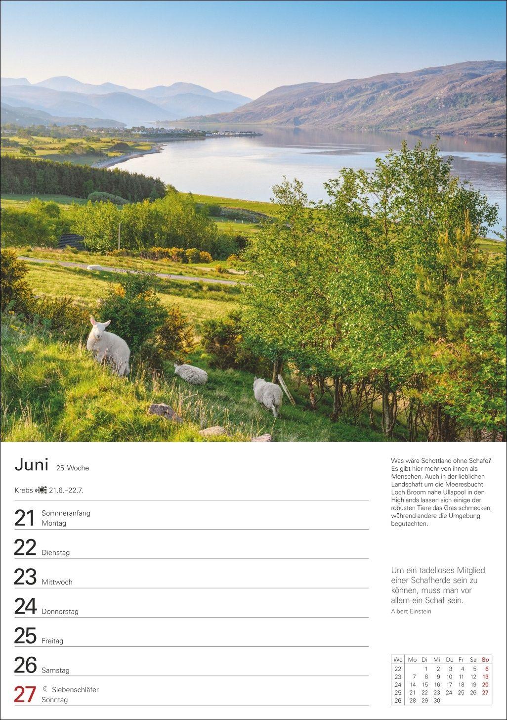 Beispielinhalt (Bild) Schottland Wochenplaner 2027 - Eine Reise in 53 Bildern