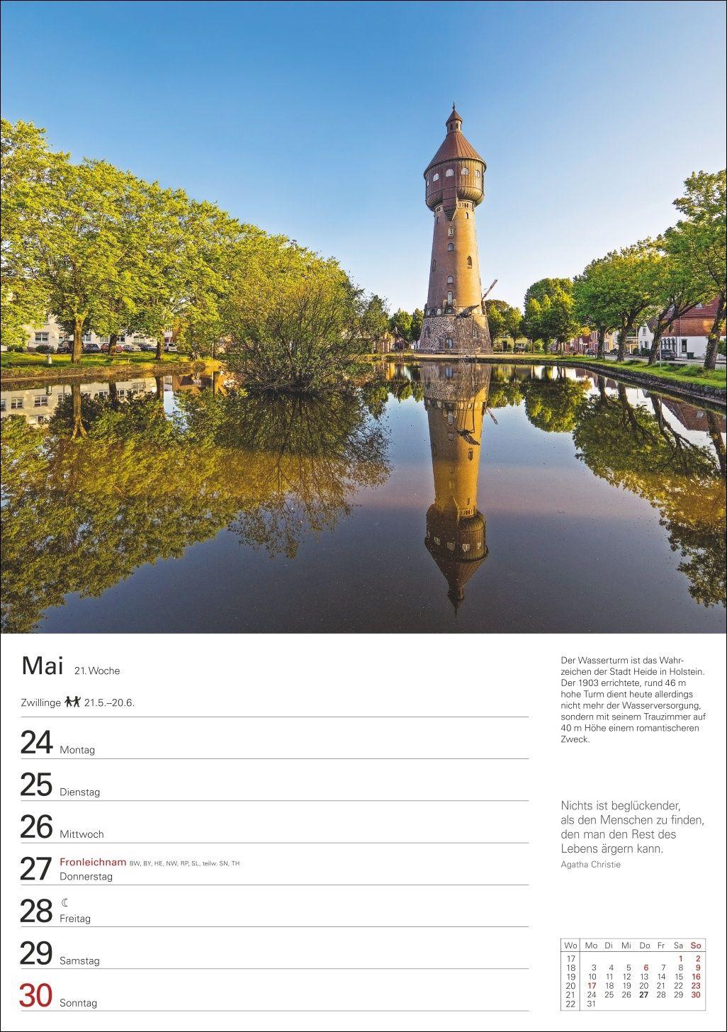 Beispielinhalt (Bild) Deutsche Küsten Wochenplaner 2027 - Eine Reise in 53 Bildern