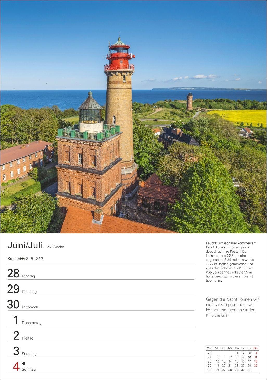 Beispielinhalt (Bild) Deutsche Küsten Wochenplaner 2027 - Eine Reise in 53 Bildern