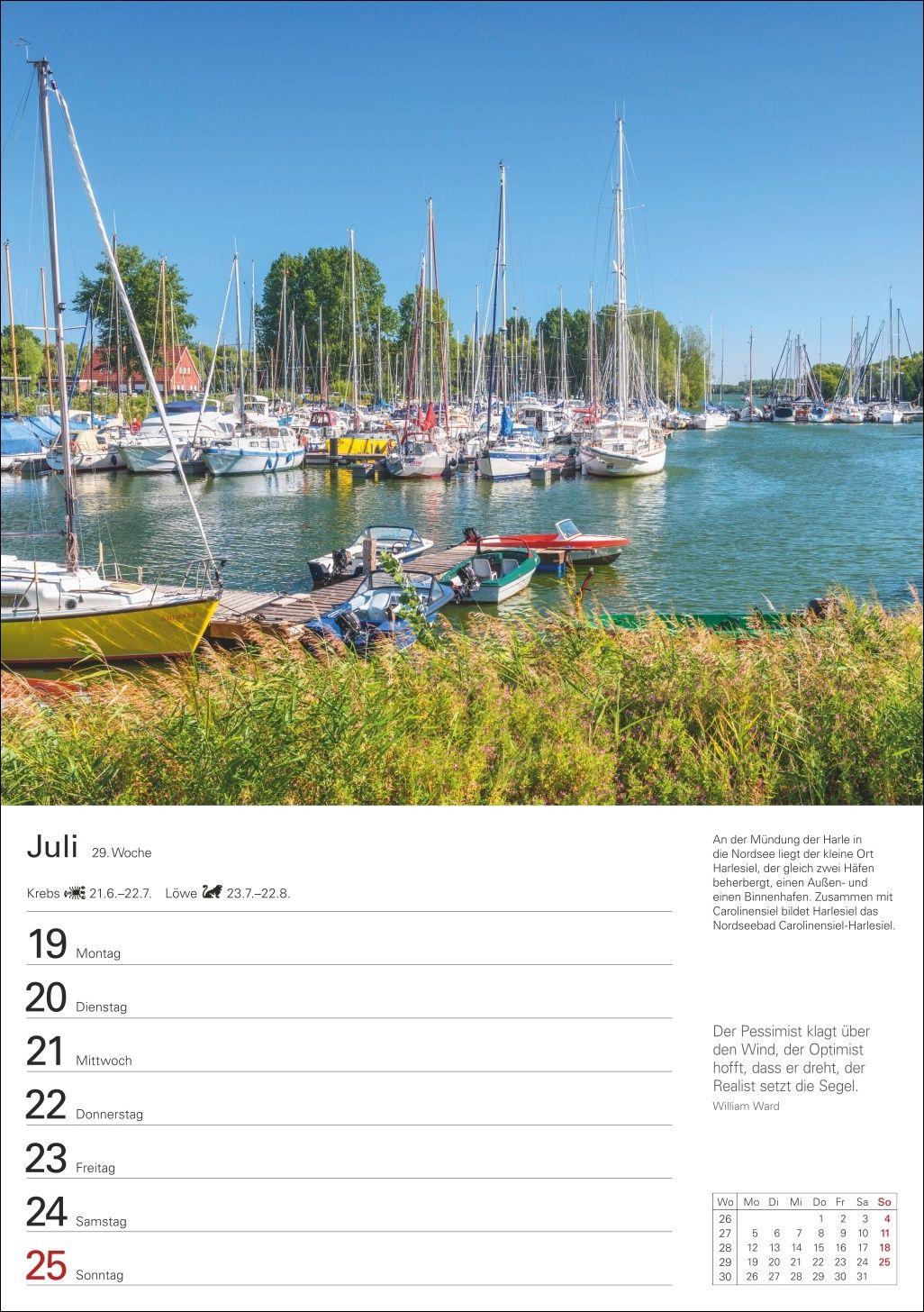 Beispielinhalt (Bild) Deutsche Küsten Wochenplaner 2027 - Eine Reise in 53 Bildern