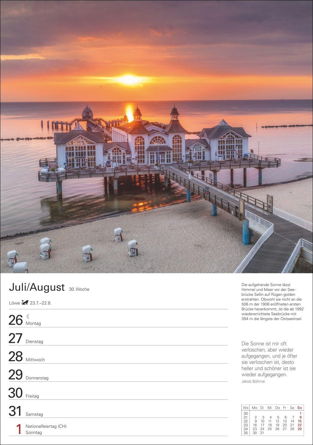 Beispielinhalt (Bild) Deutsche Küsten Wochenplaner 2027 - Eine Reise in 53 Bildern
