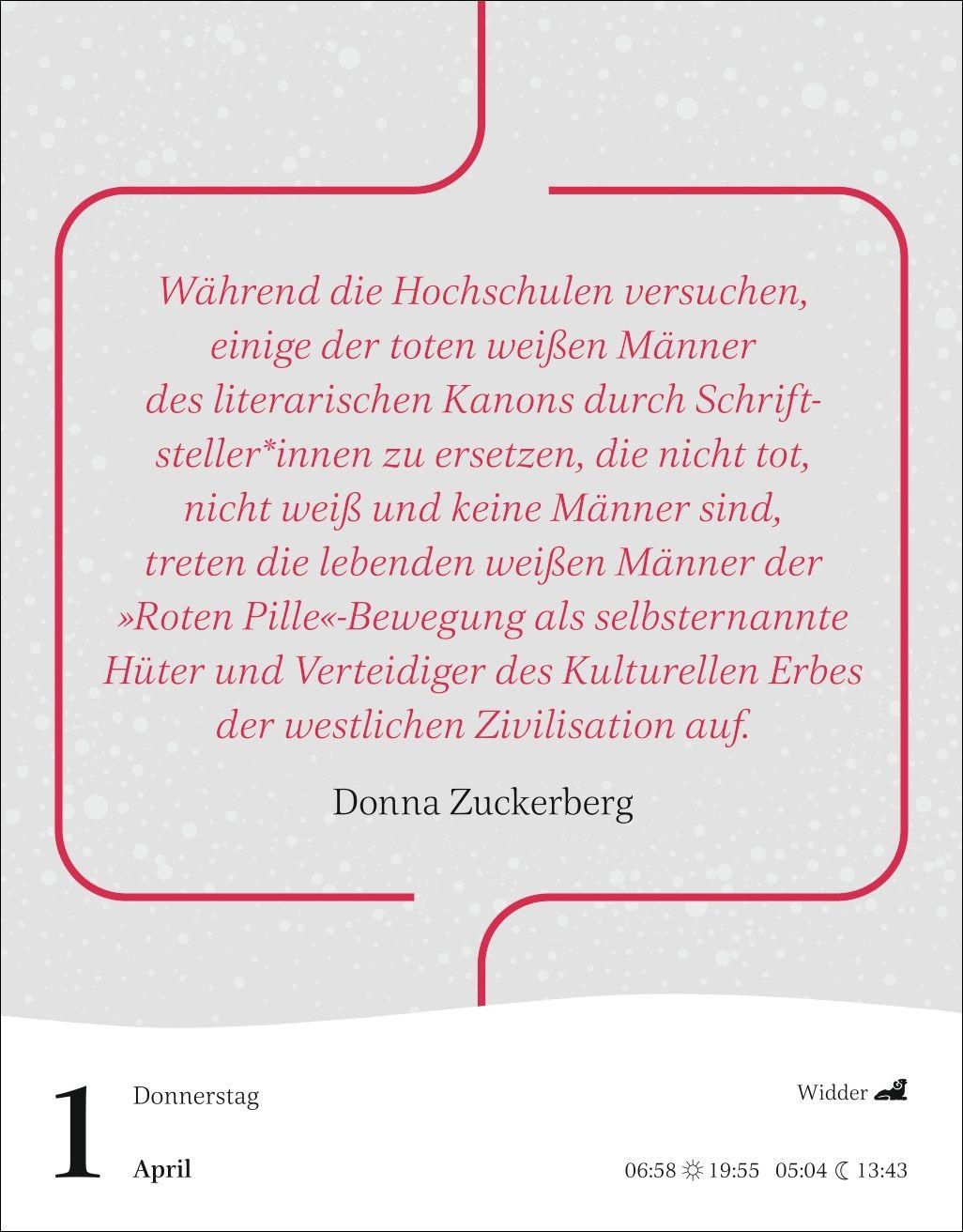 Beispielinhalt (Bild) Starke Worte von starken Frauen Tagesabreißkalender 2027