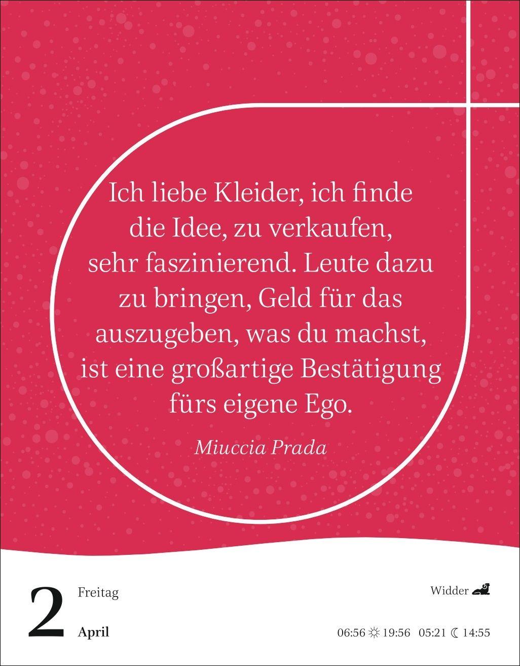 Beispielinhalt (Bild) Starke Worte von starken Frauen Tagesabreißkalender 2027