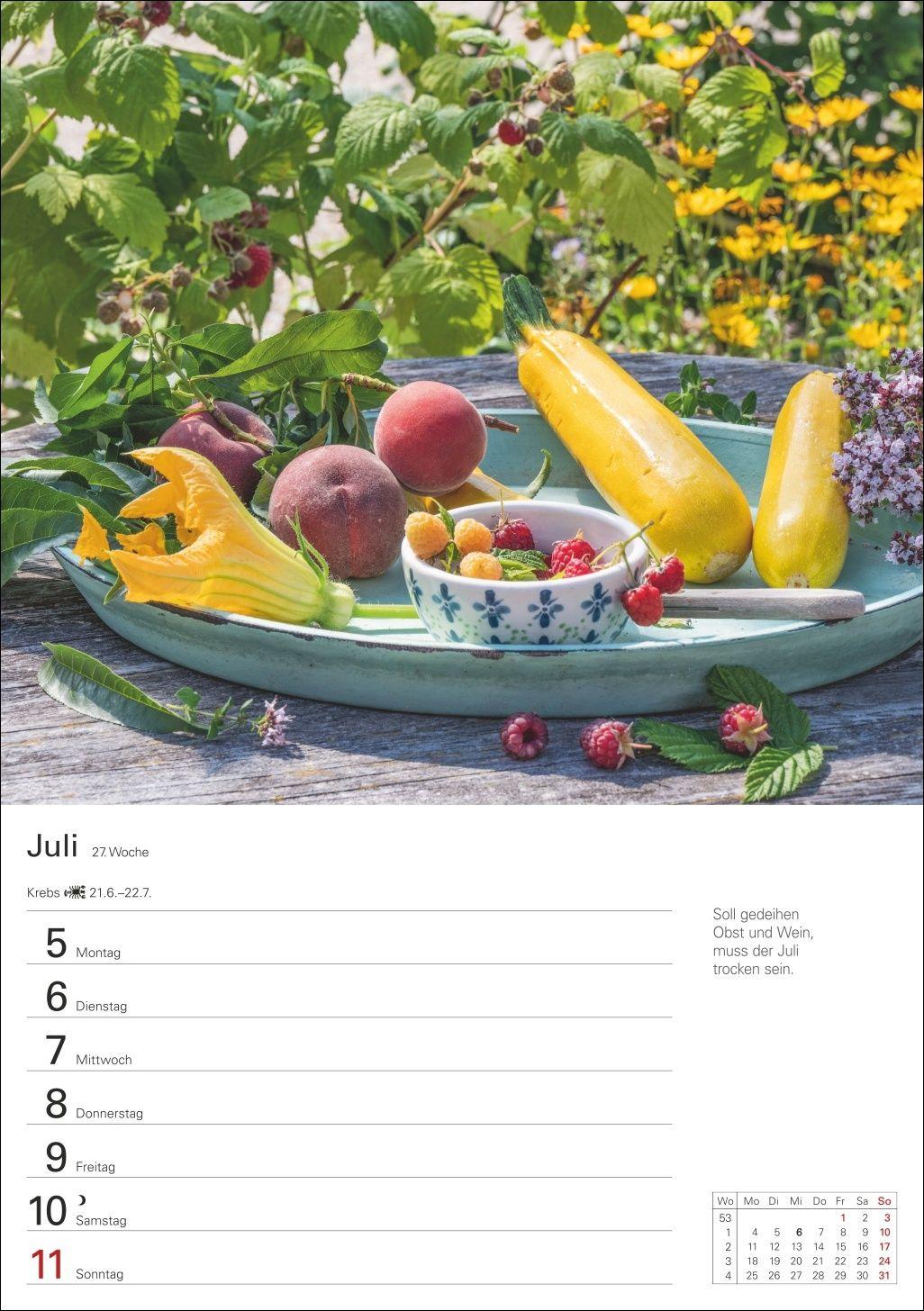 Beispielinhalt (Bild) Auf dem Lande Wochenplaner 2027 - 53 stimmungsvolle Fotografien