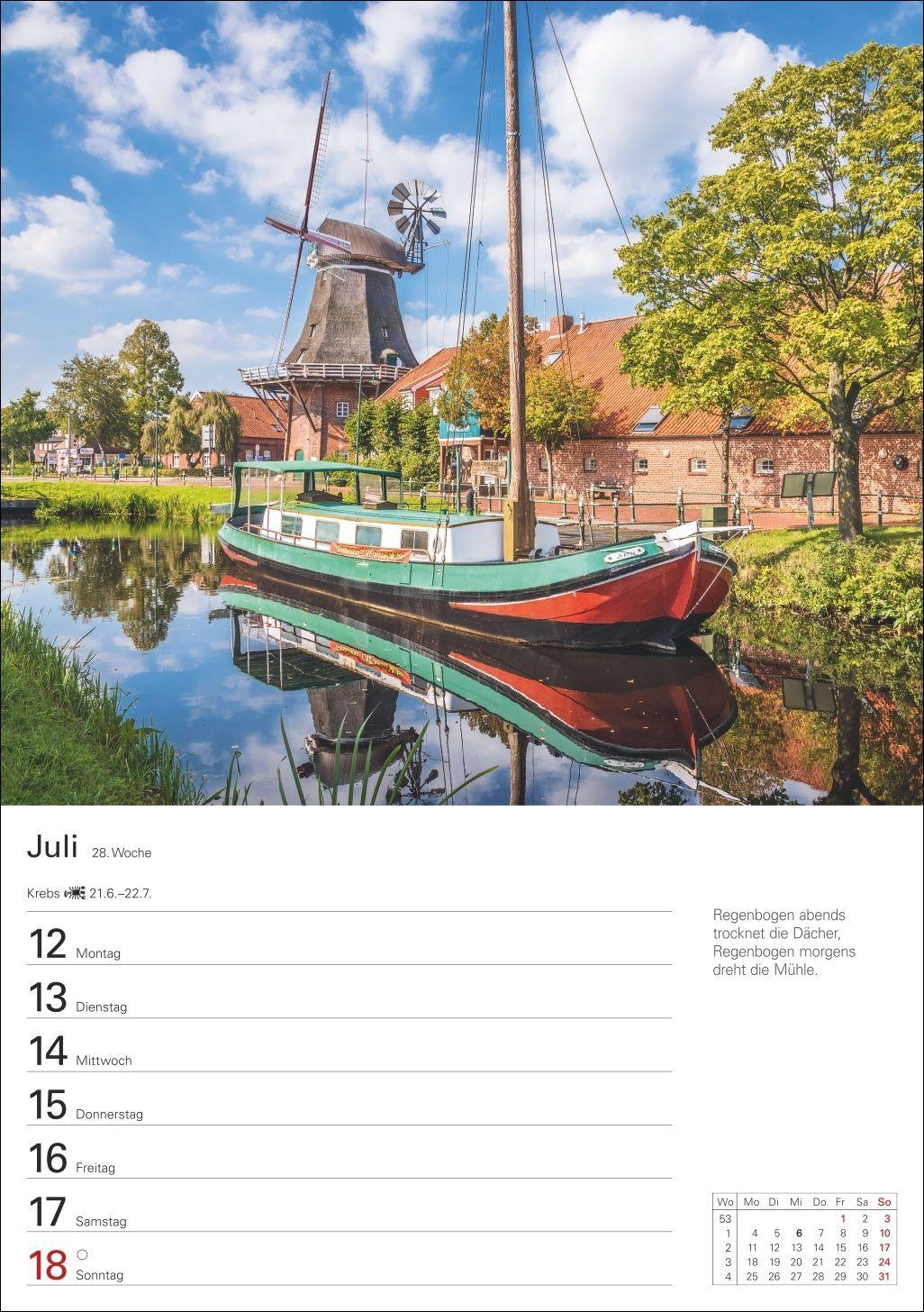 Beispielinhalt (Bild) Auf dem Lande Wochenplaner 2027 - 53 stimmungsvolle Fotografien