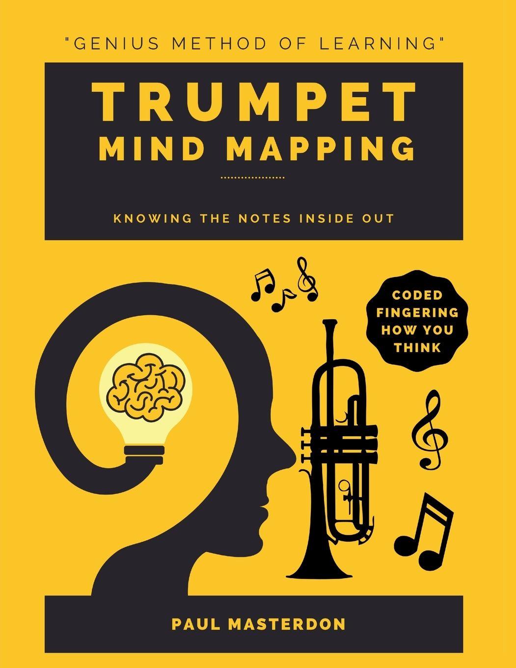 Vorderes Coverbild Trumpet Mind Mapping - A Mnemonically Color-Coded B-Flat Cornet & Trumpet Fingering Chart Book
