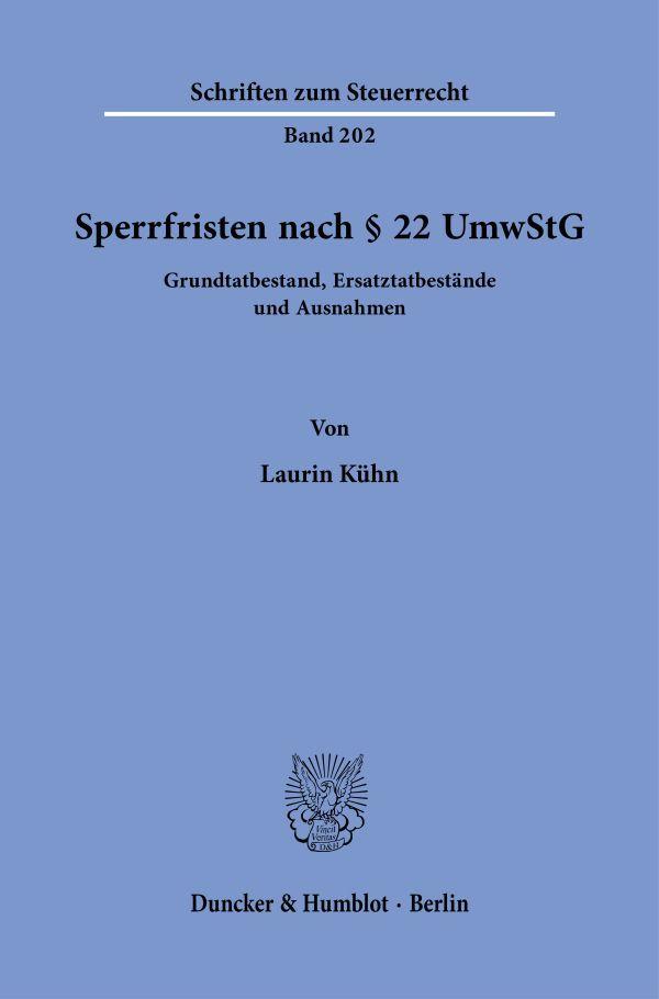 Vorderes Coverbild Sperrfristen nach § 22 UmwStG
