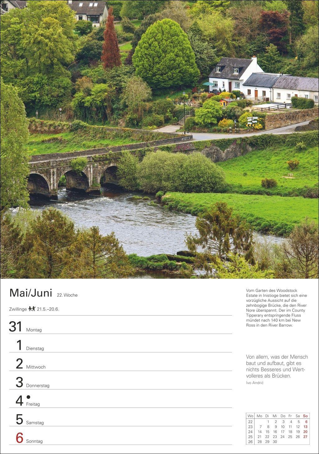 Beispielinhalt (Bild) Irland Wochenplaner 2027 - Eine Reise in 53 Bildern