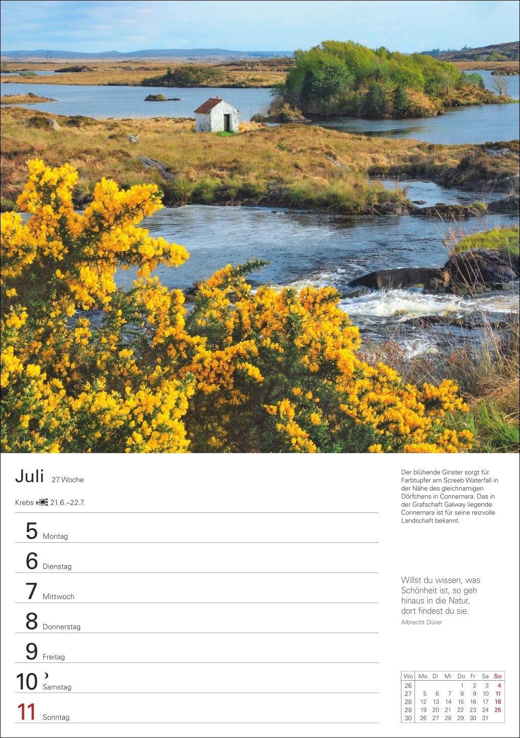 Beispielinhalt (Bild) Irland Wochenplaner 2027 - Eine Reise in 53 Bildern