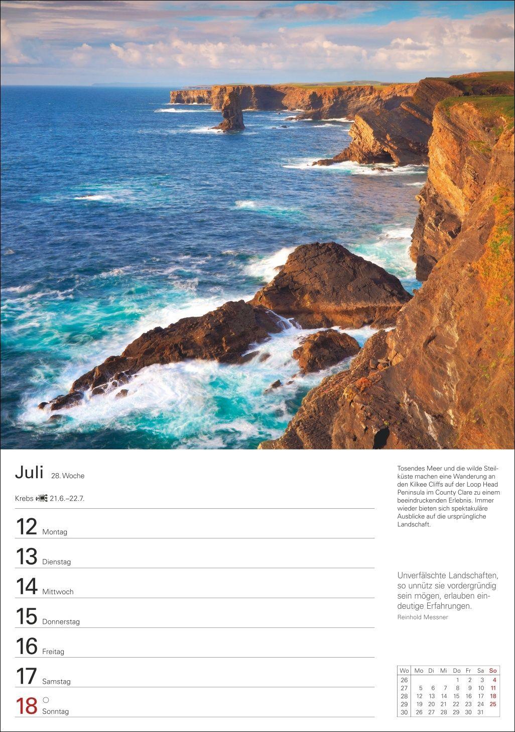 Beispielinhalt (Bild) Irland Wochenplaner 2027 - Eine Reise in 53 Bildern